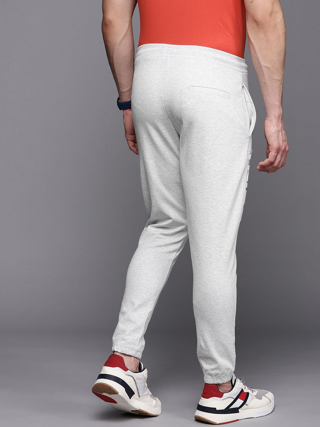  Allen Solly Tribe Men Grey Melange Solid Joggers