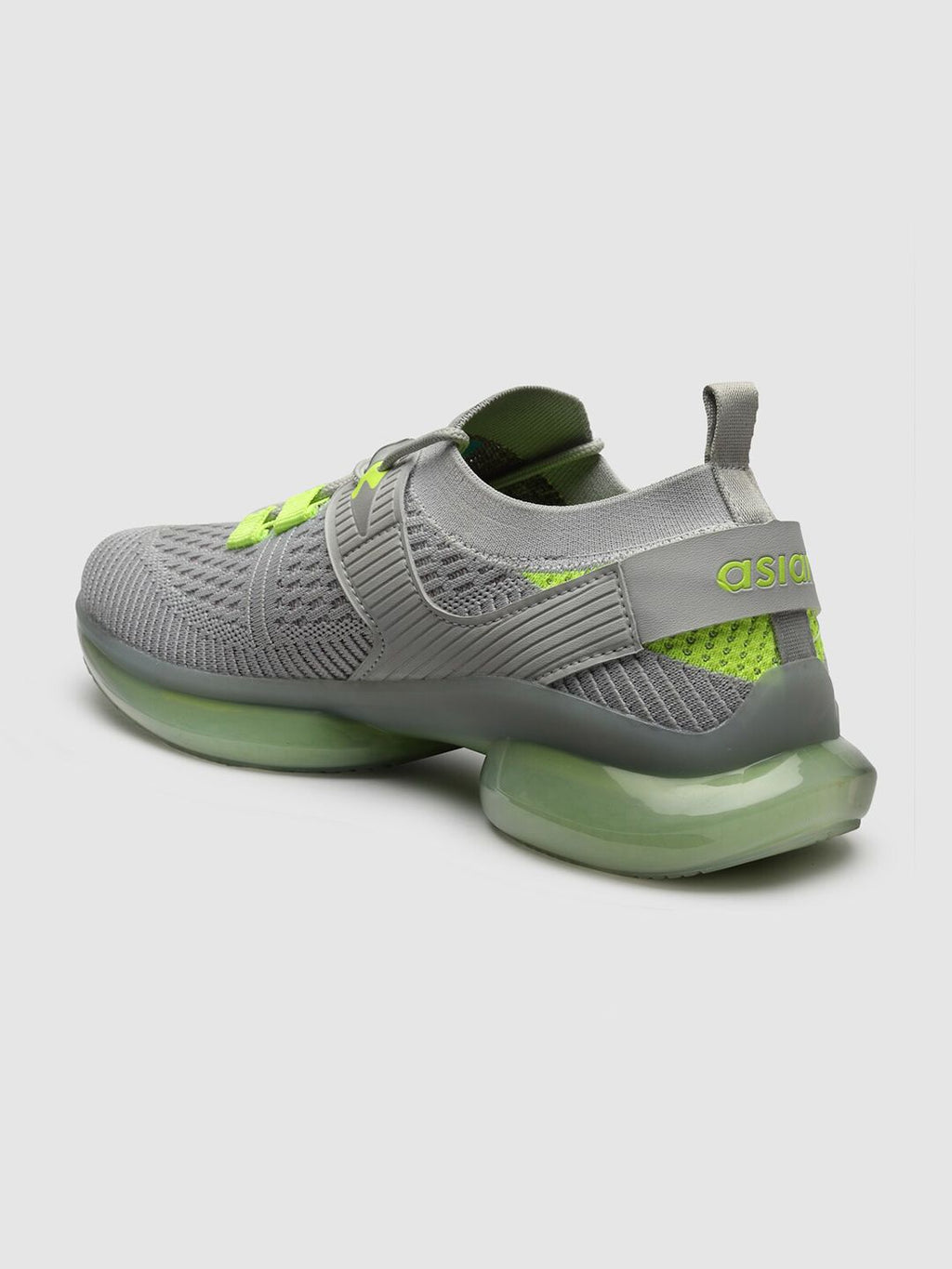  ASIAN Men Grey Mesh Running Non-Marking Lace-Up Shoes