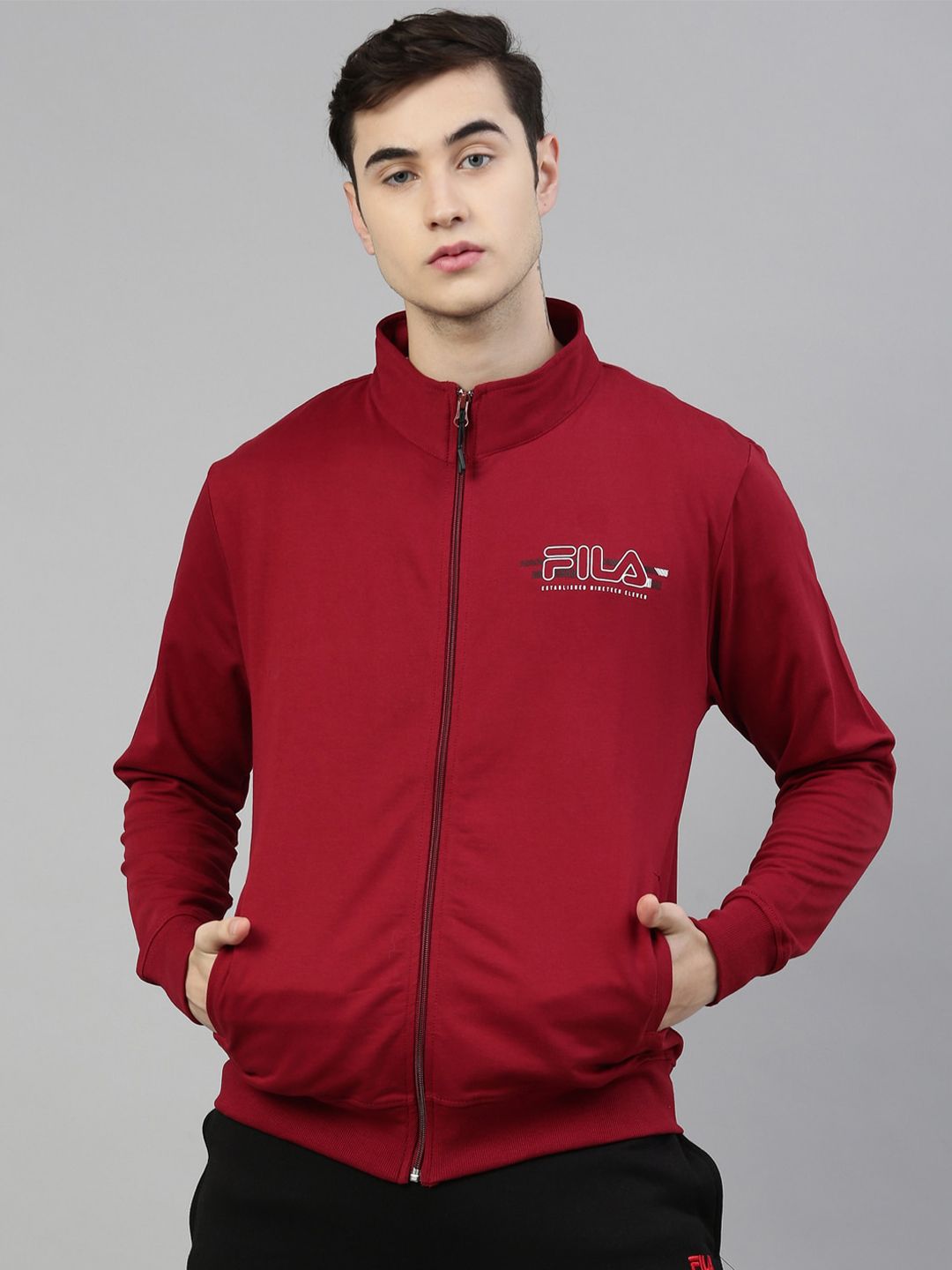  FILA Men Red Printed Kasper Sweatshirt
