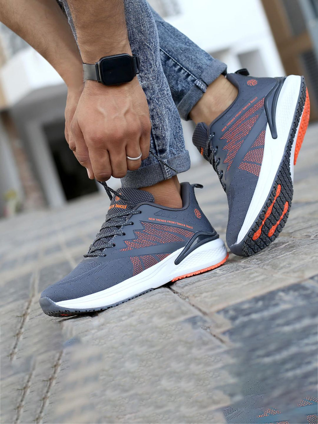  Bacca Bucci Men Mesh Marking Running Shoes