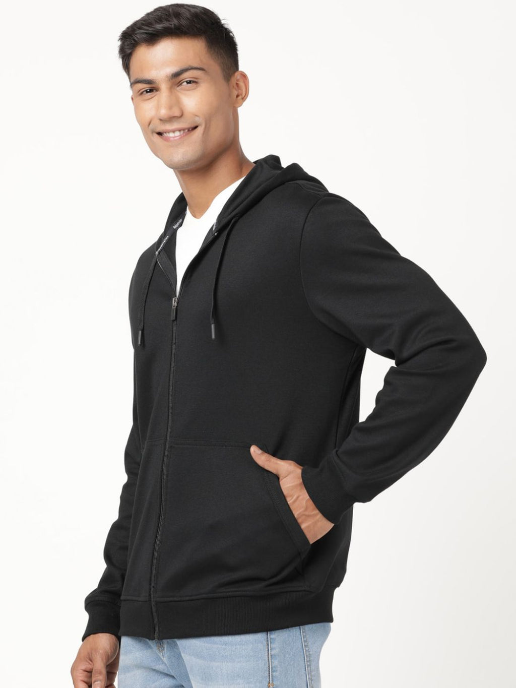  Jockey Men Black Hooded Sweatshirt