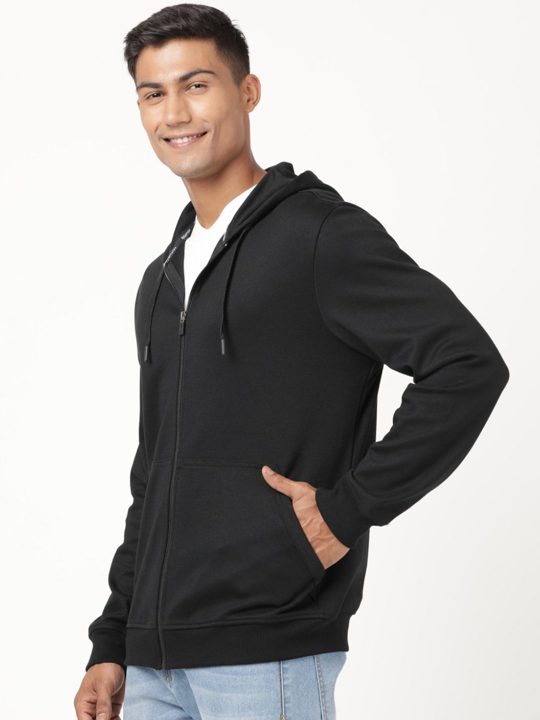  Jockey Men Black Hooded Sweatshirt