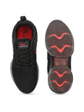  HRX By Hrithik Roshan Men Black & Red Mesh Non-Marking Walking Shoes