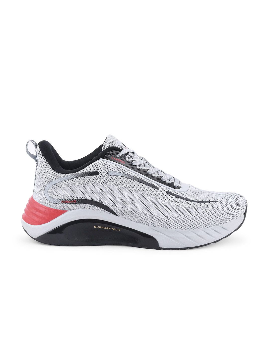  Campus Men Grey & Red 6G-221 Running Shoes