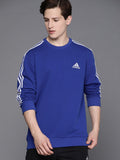  ADIDAS Men Blue& White 3S French Terry Sustainable Sweatshirt