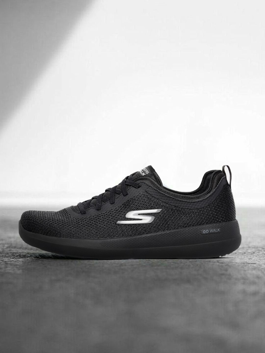  Skechers Men Black Mesh GO WALK STABILITY - PROGRESS Non-Marking Shoes