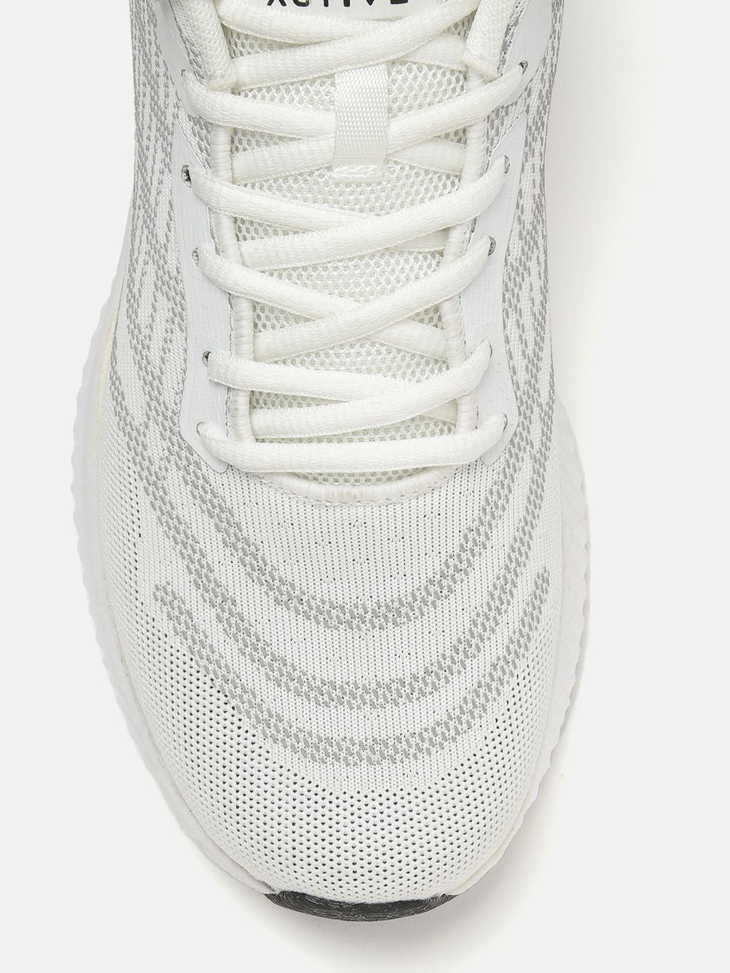  WROGN Men White & Grey Woven Design Running Shoes