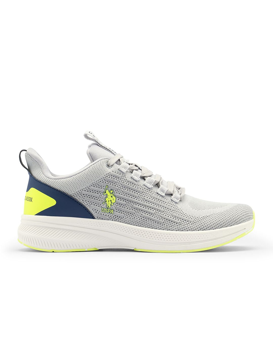  U.S. Polo Assn. Men Grey Textile Walking Shoes