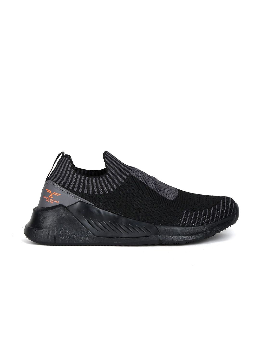  Flying Machine Men Black Textile Walking Shoes