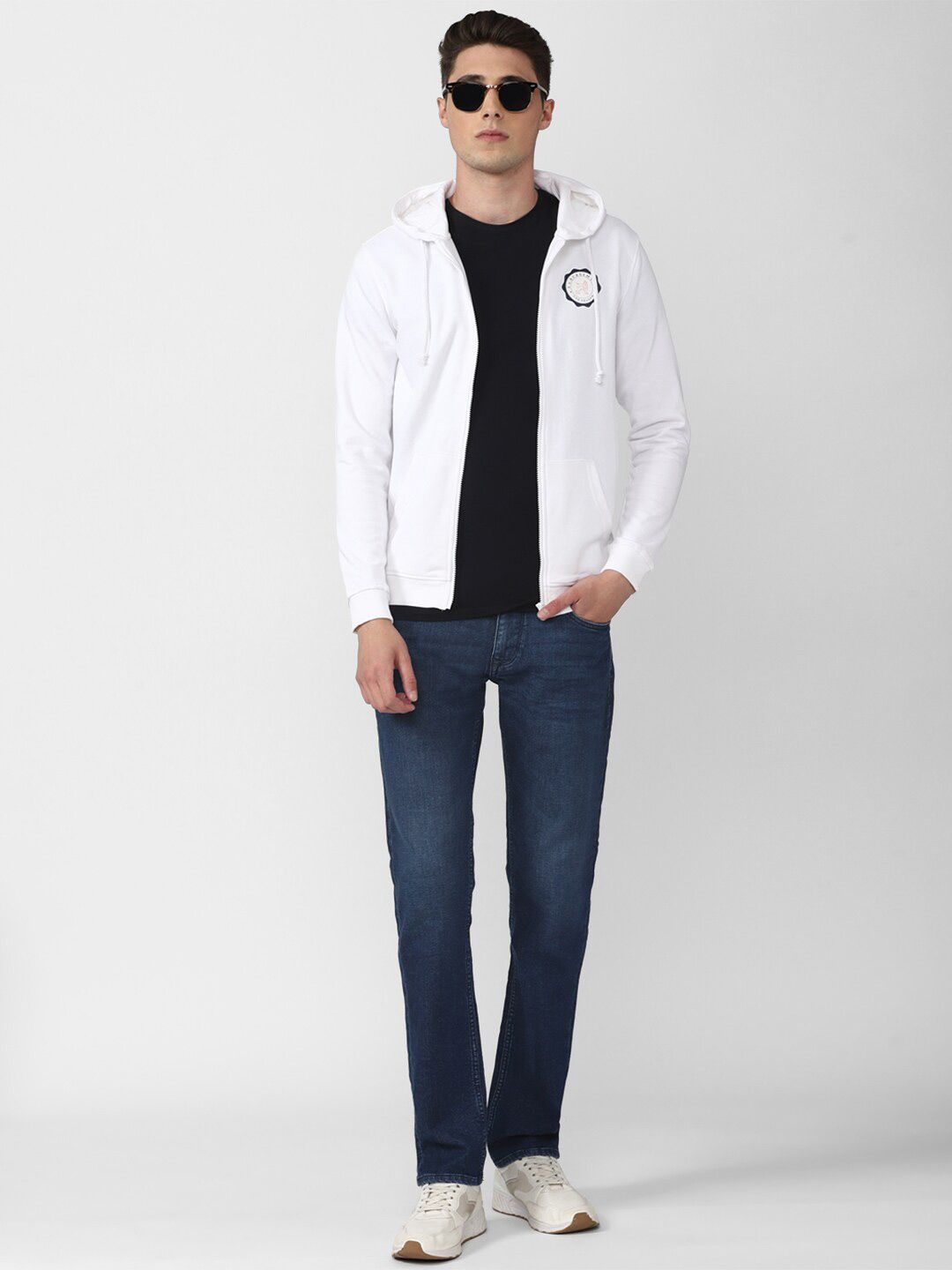  Van Heusen ACADEMY Men White Hooded Sweatshirt