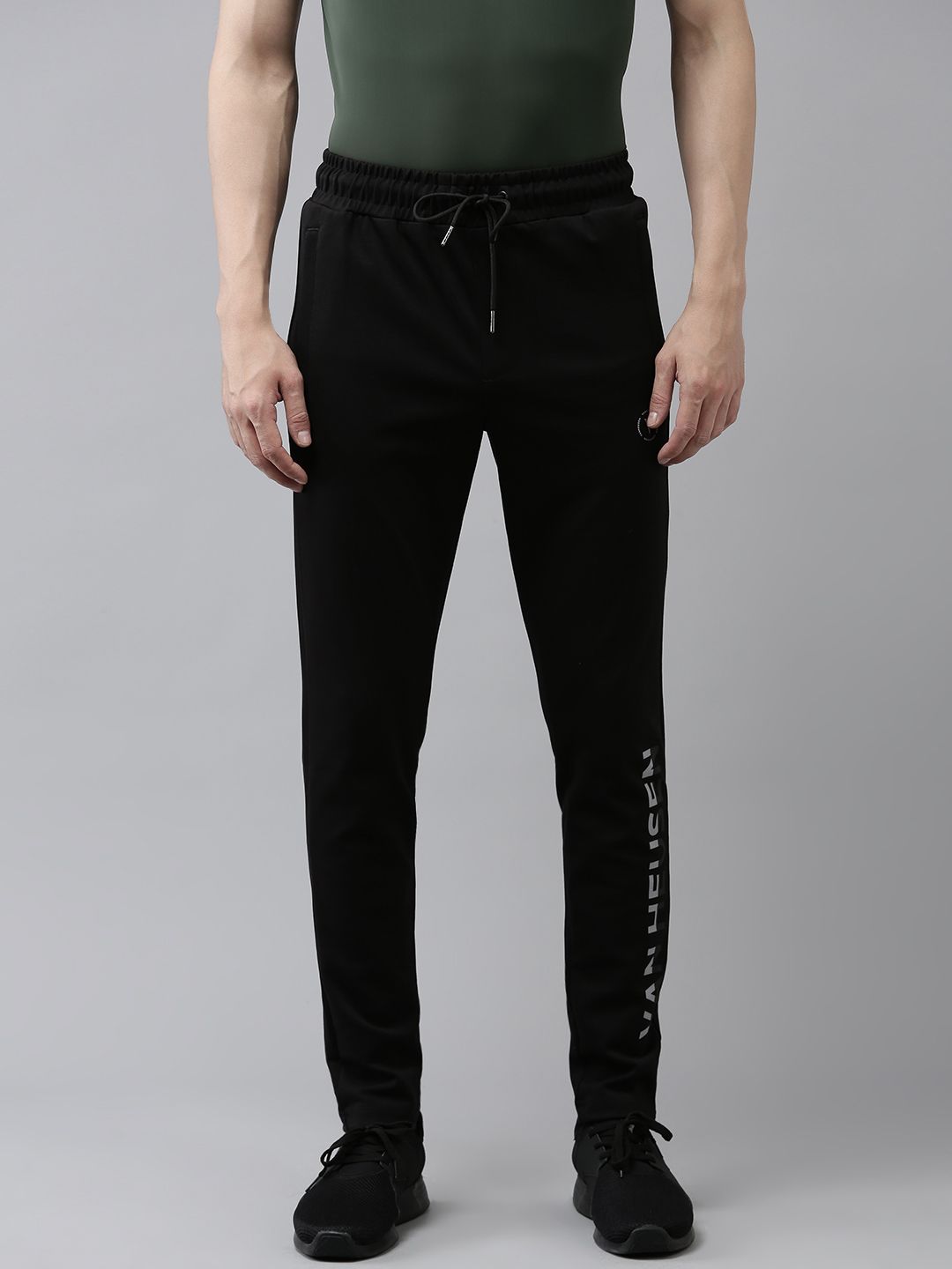  Van Heusen Flex Men Brand Name Printed Detail Slim Fit Track Pants