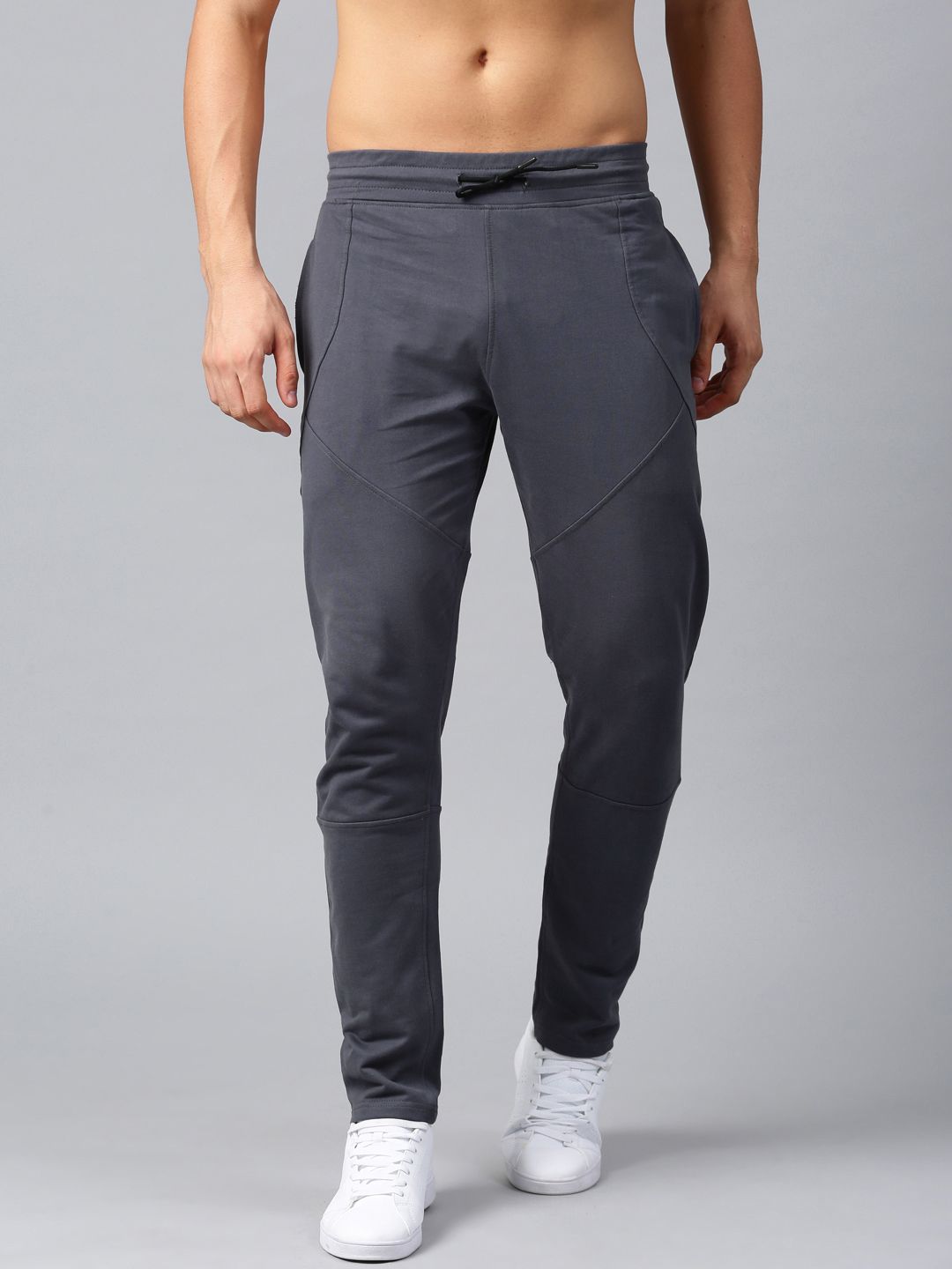  HRX Active By Hrithik Roshan Grey Solid Track Pants