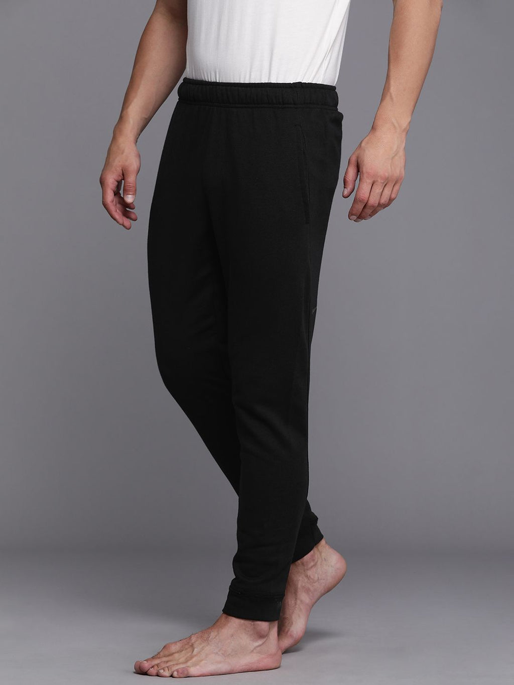  Nike Men Black Solid Yoga Dri-FIT Joggers