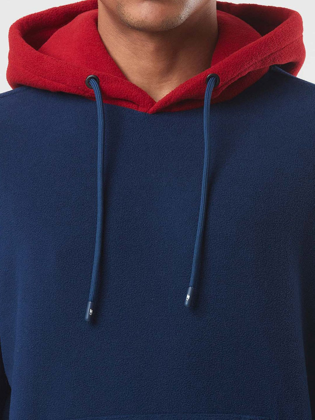  STARTER Men Navy Blue Cotton Hooded Sweatshirt
