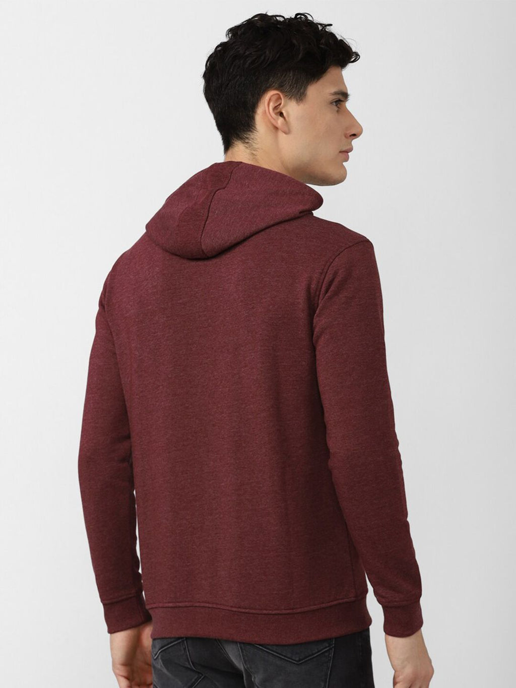  Van Heusen Sport Men Printed Hooded Sweatshirt