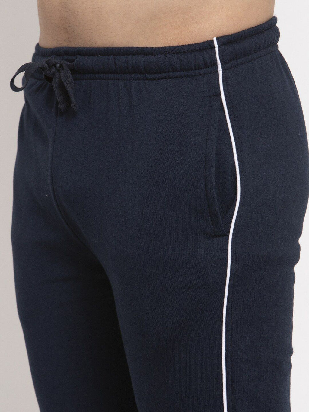  WILD WEST Men Navy Blue & White Colourblocked Tracksuit