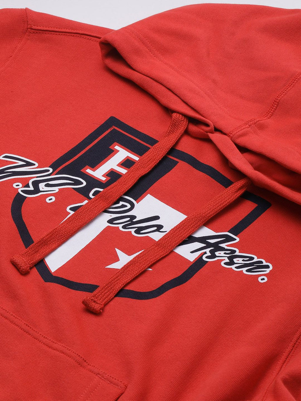 U.S. Polo Assn. U S Polo Assn Men Red Logo Printed Hooded Sweatshirt