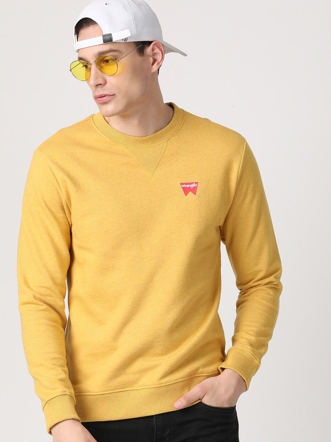  Wrangler Men Round Neck Long Sleeves Sweatshirt