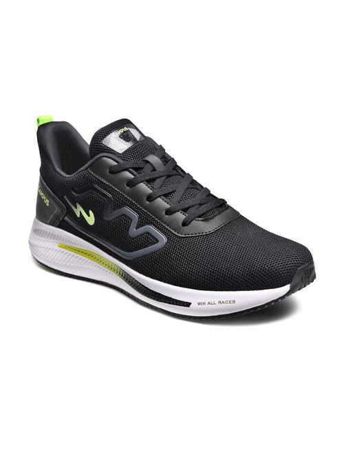  Campus Men Black Mesh Running Shoes