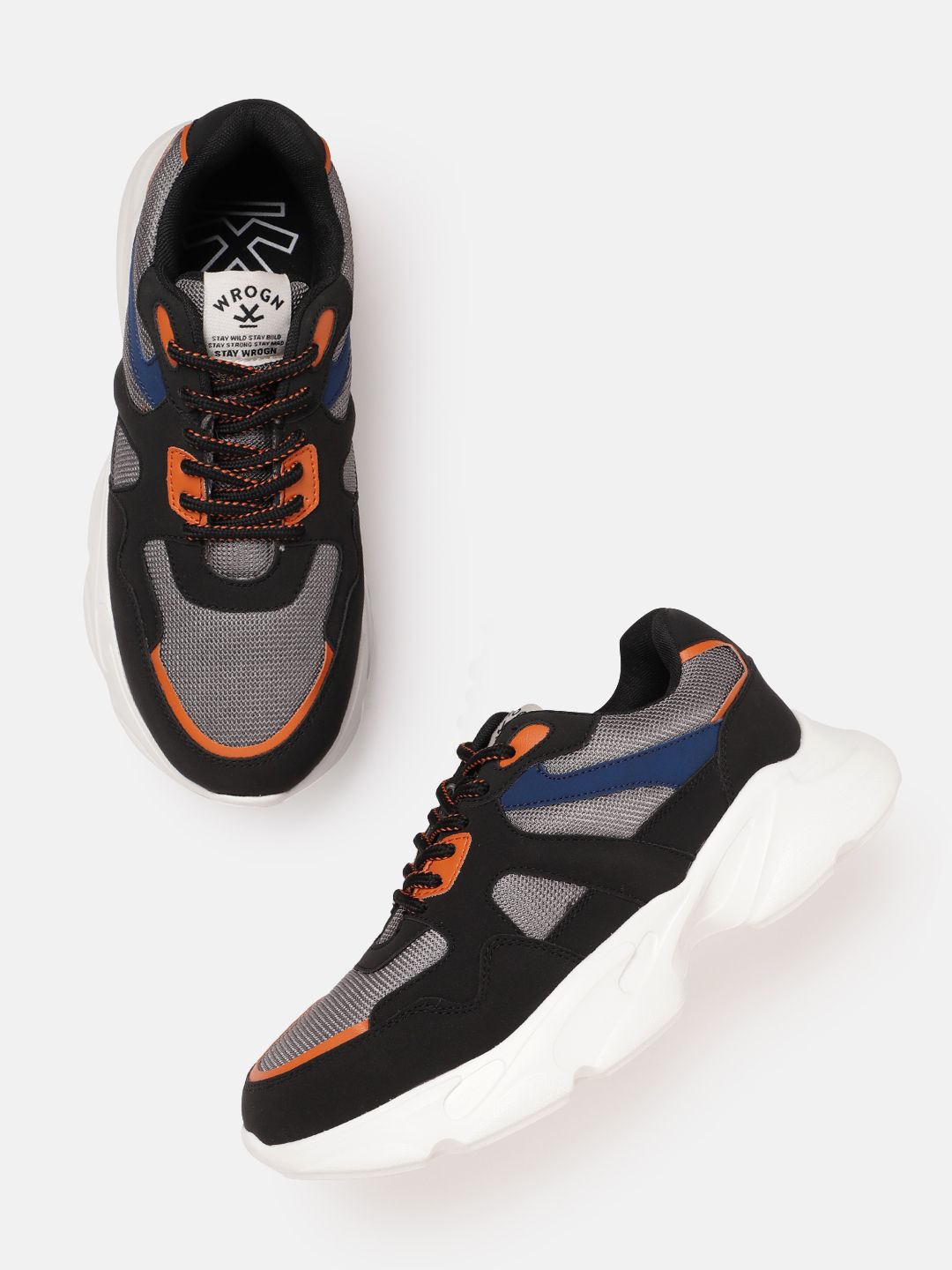  WROGN Men Colourblocked Running Shoes