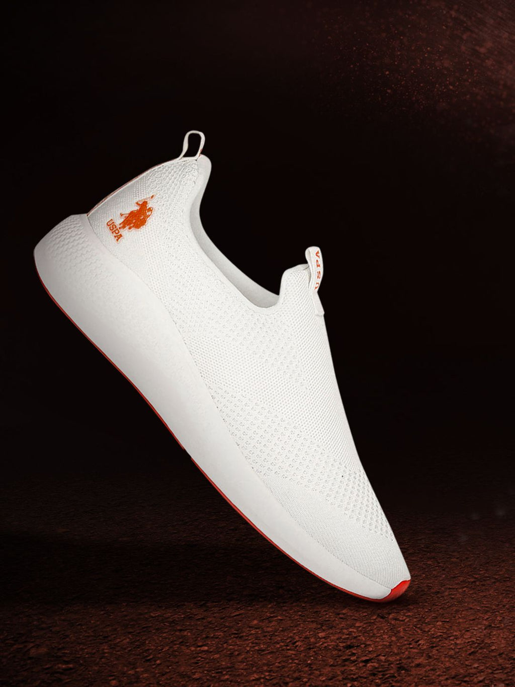 U.S. Polo Assn. U S Polo Assn Men Off White Textile Walking Sports Shoes