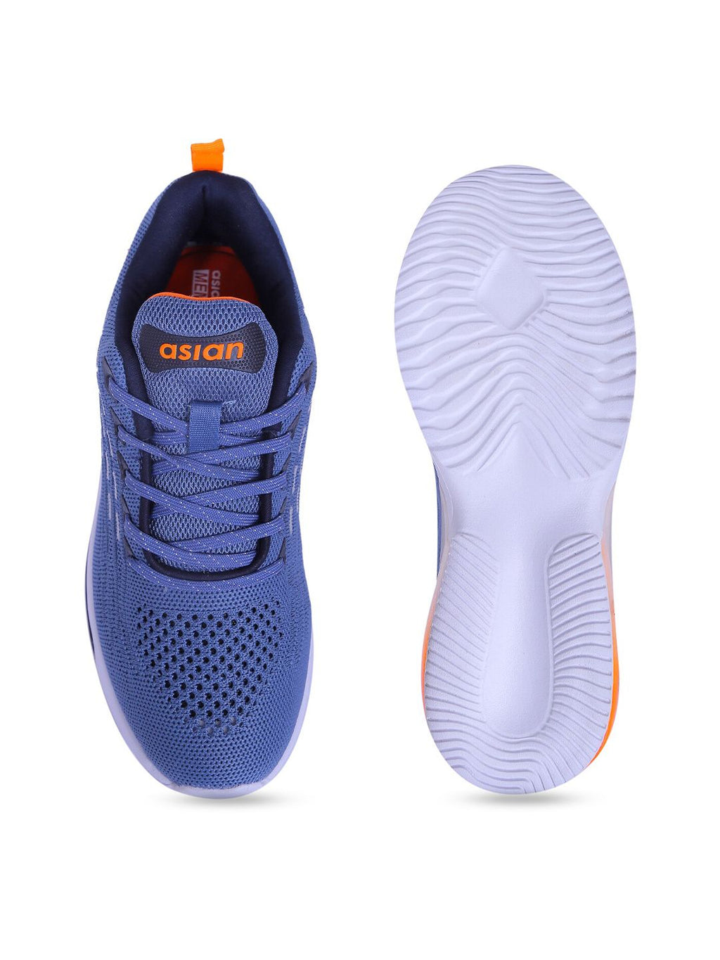  ASIAN Men Blue Mesh Running Non-Marking Running Shoes