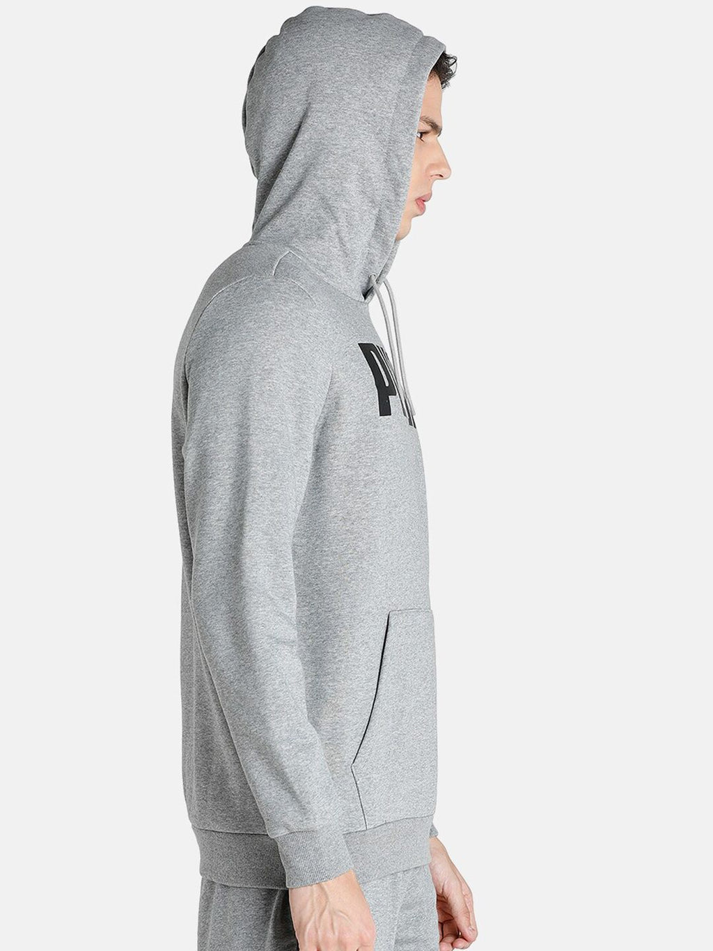  Puma Men Grey Printed Hooded Regular Fit Sweatshirt