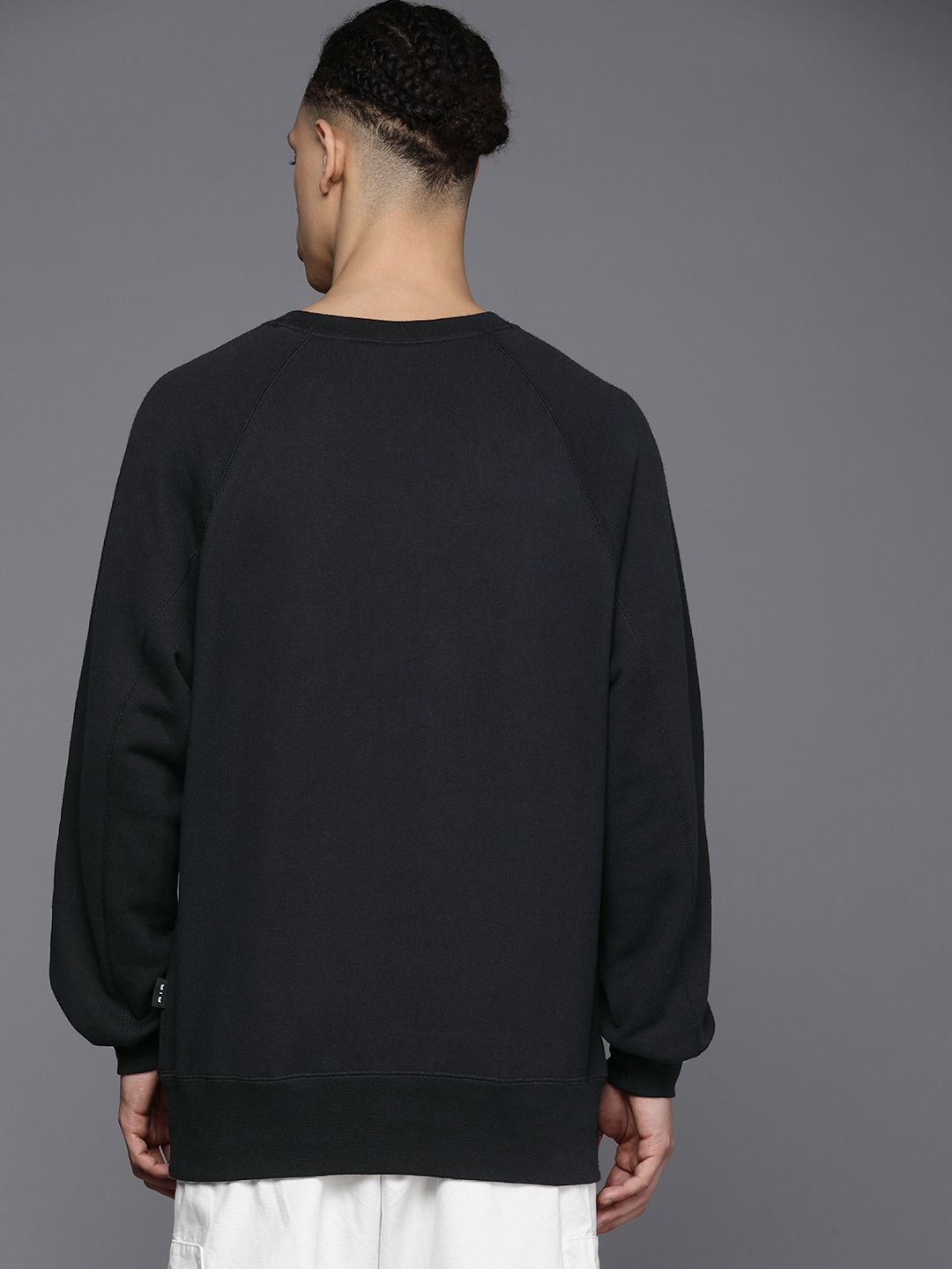  Nike Embroidered Brand Logo Loose Fit Pure Cotton AIR FT CREW Sweatshirt