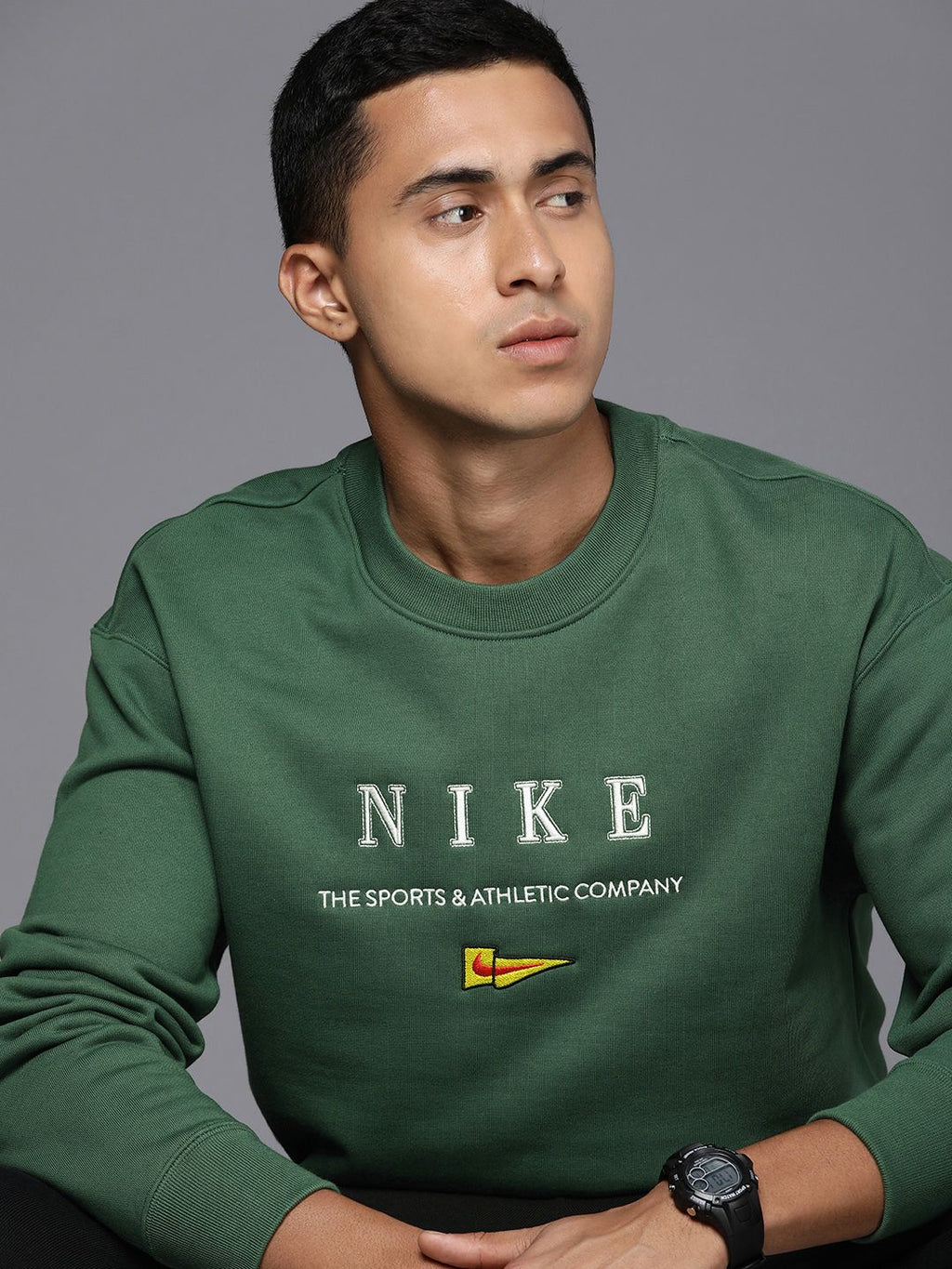  Nike Self Design Brand Logo Embroidered CRW FLC HWYWT NCPS Loose Fit Sweatshirt