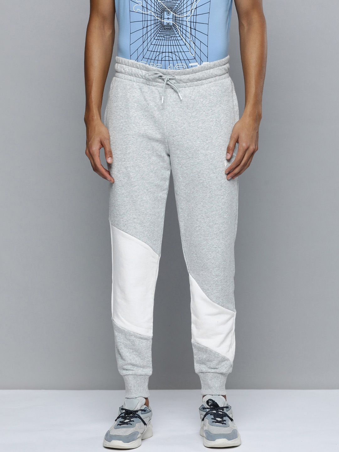  Puma Men Colourblocked POWER Cat Regular Fit Outdoor Joggers