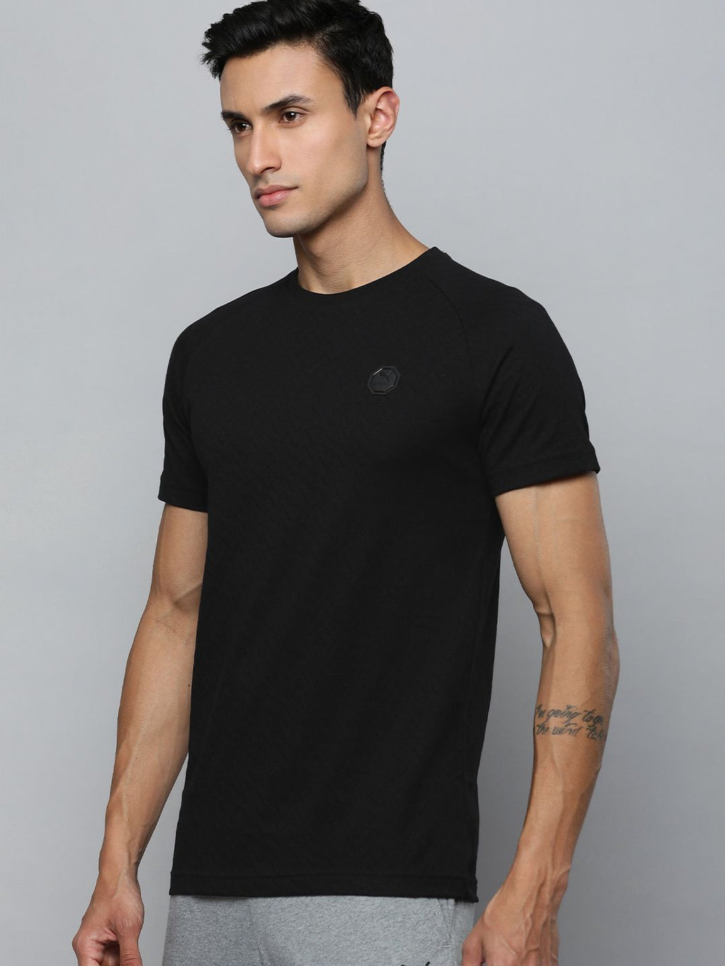  One8 X PUMA Men Pure Cotton Sports Slim Fit T-shirt With Applique Detail