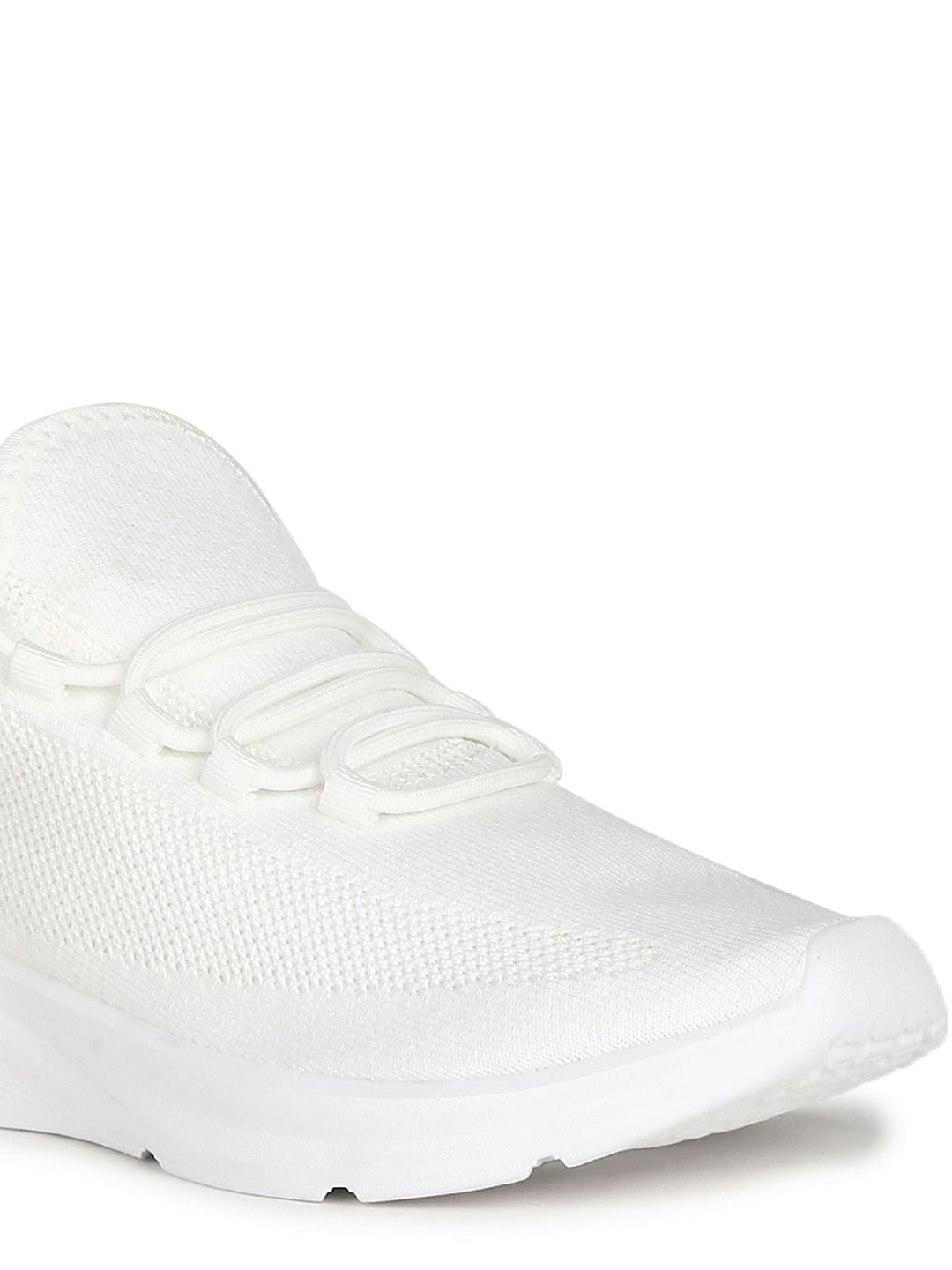  Flying Machine Men White Textile Walking Shoes