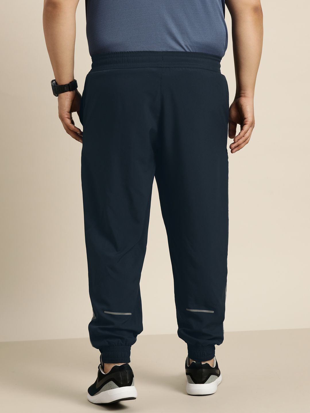  Sztori Men Plus Size Quick Dry Sports Joggers With Brand Logo Print Detail