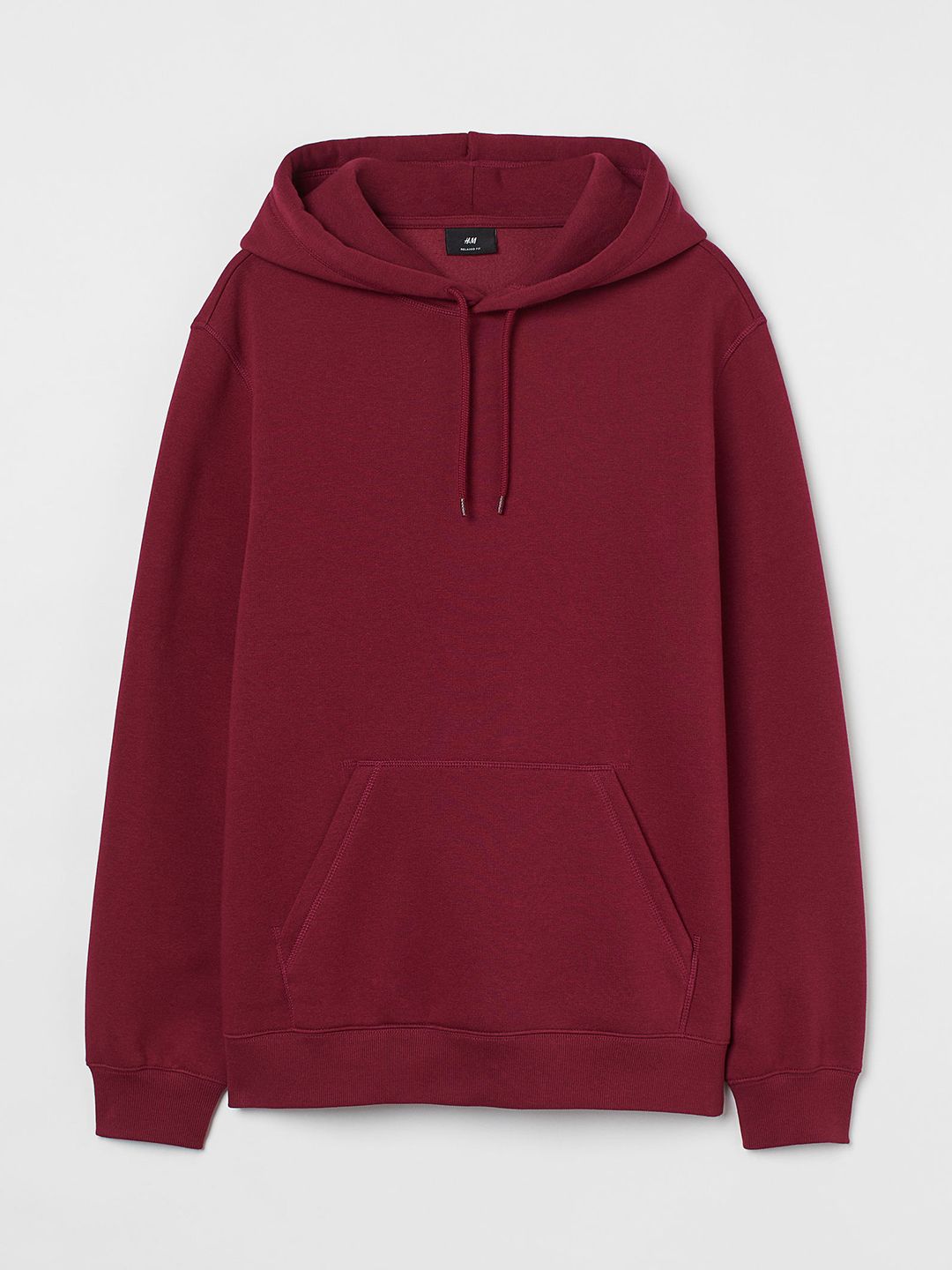  H&M Men Red Relaxed Fit Hoodie