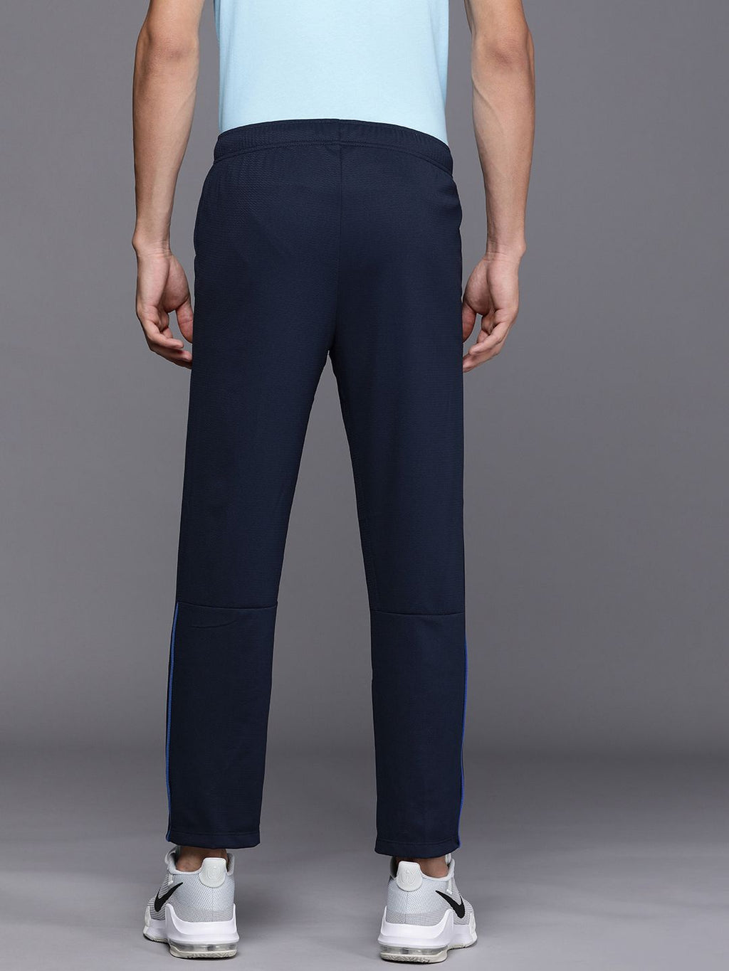 Nike Men Navy Blue Solid Standard FitMid Rise AS M NK DF EPIC KNIT Track Pants