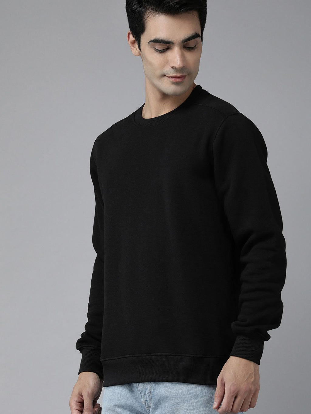  Wildcraft Men Black Solid Sweatshirt
