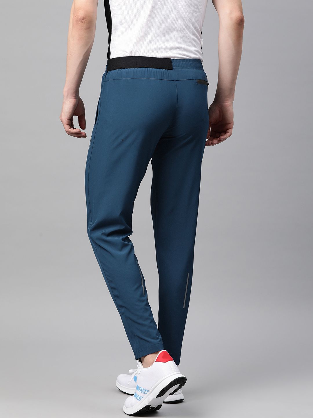  Alcis Men Dry Tech Slim Fit Sports Track Pants With Reflective Detail