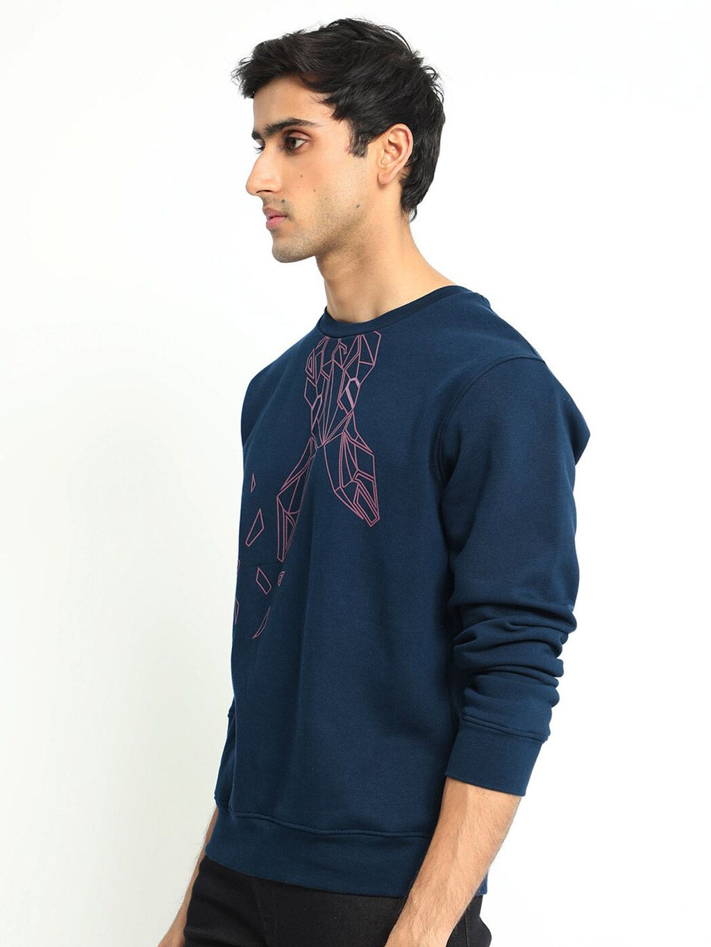  RARE RABBIT Graphic Printed Cotton Pullover