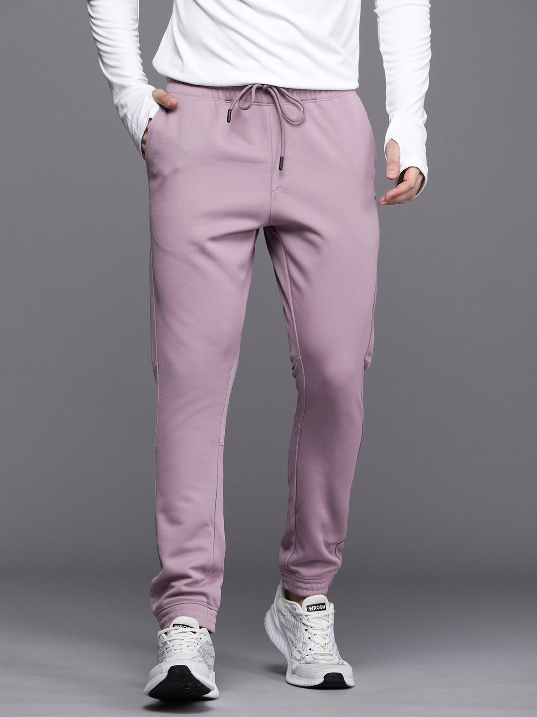  WROGN ACTIVE Men Mid-Rise Joggers With Drawstring Closure