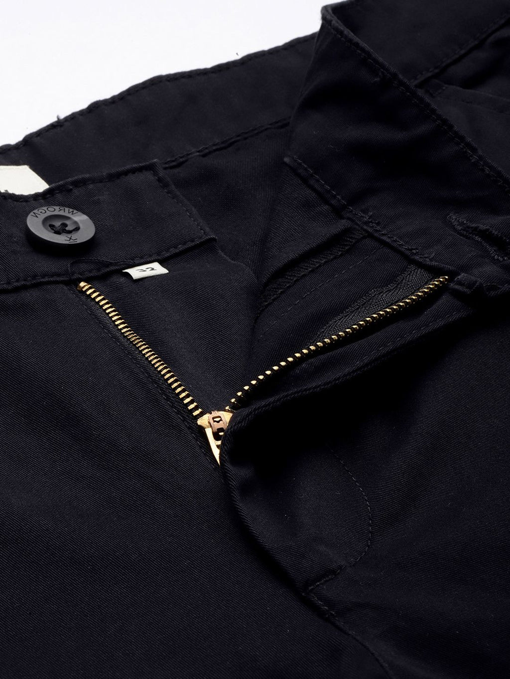  WROGN Men Black Slim Fit Solid Chinos