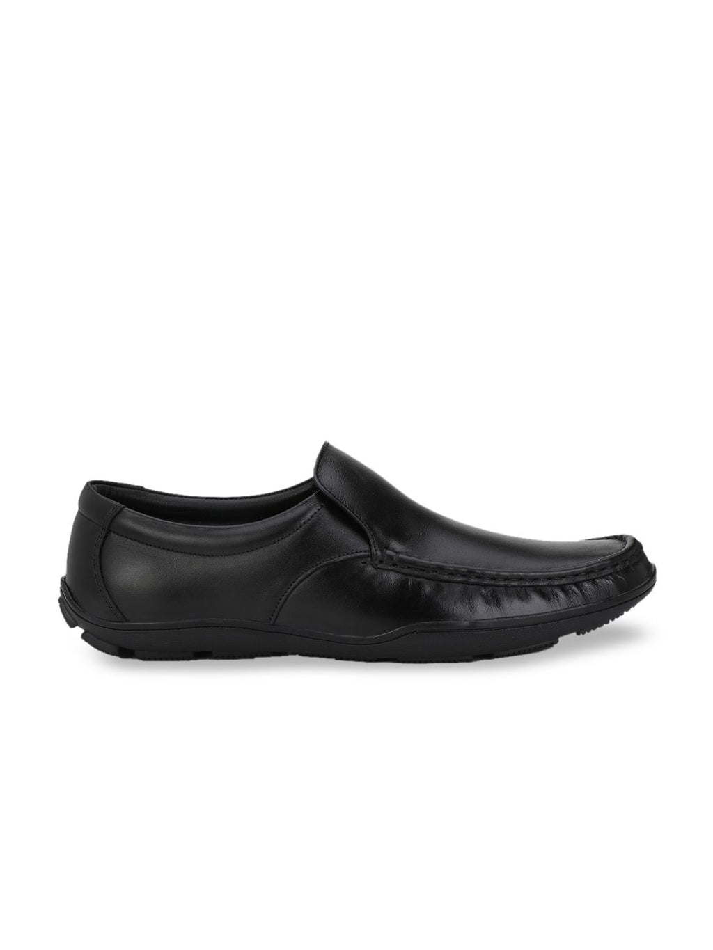  Fentacia Men Black Leather Formal Loafers