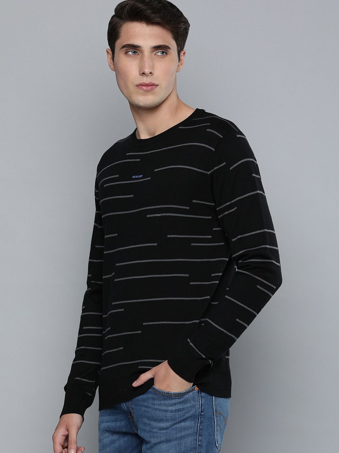  Levis Men Black Printed Pure Cotton Sweatshirt