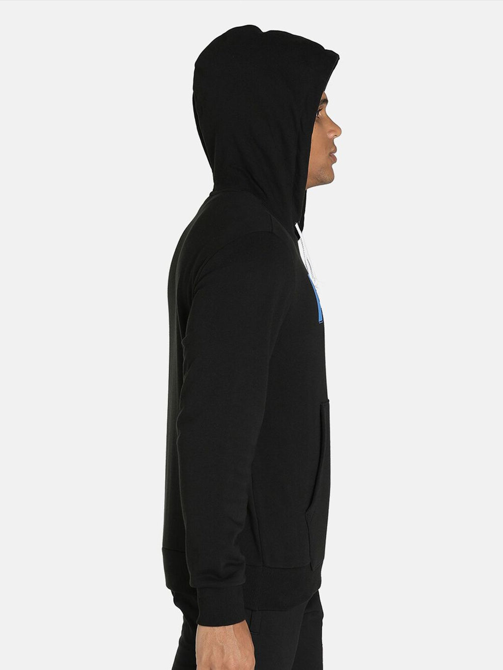  Puma Men Black & Blue Brand Logo Printed Cotton Rebel Bold Hooded Sweatshirts