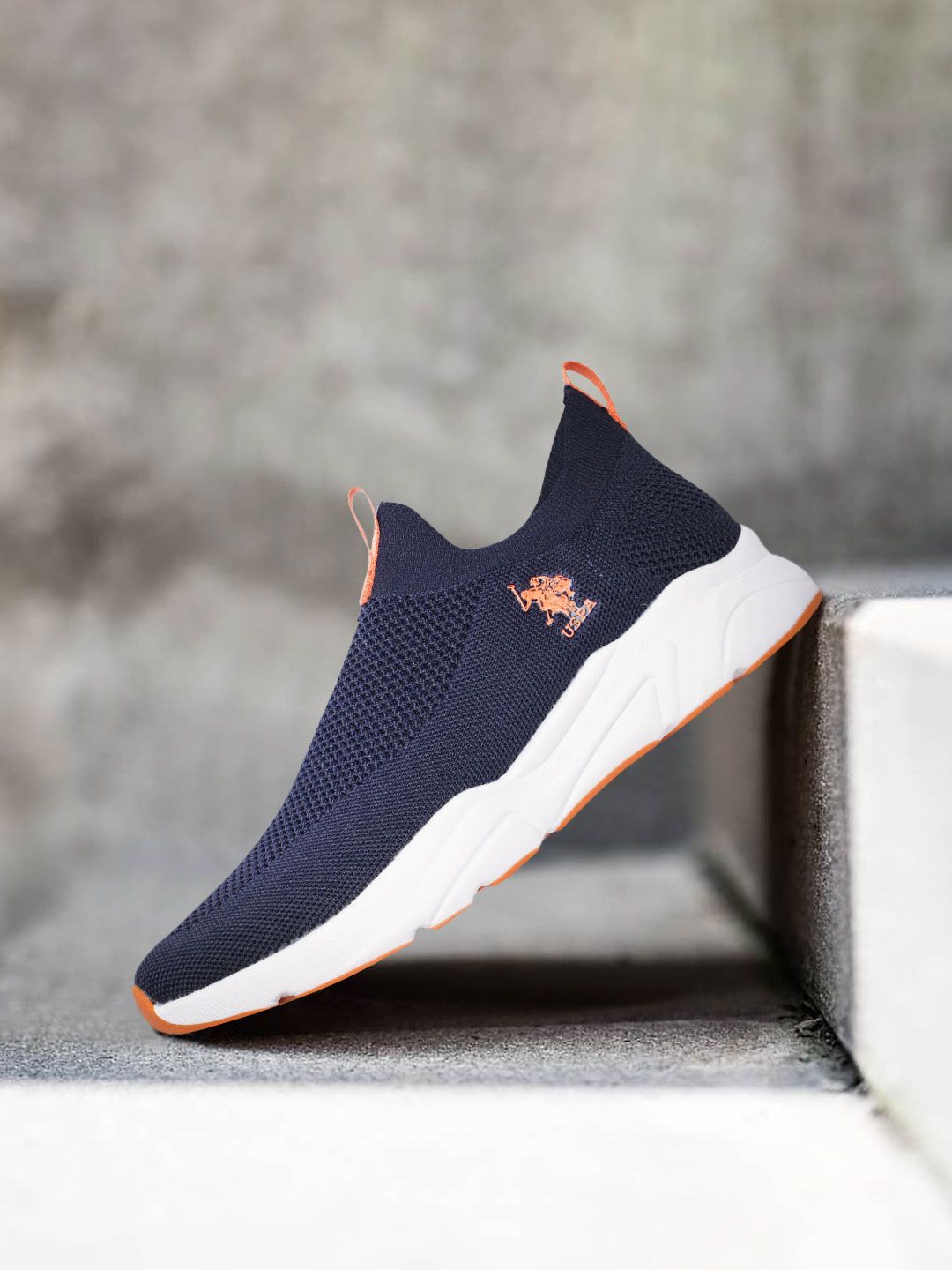  U.S. Polo Assn. Men Navy Blue Textile Walking Shoes