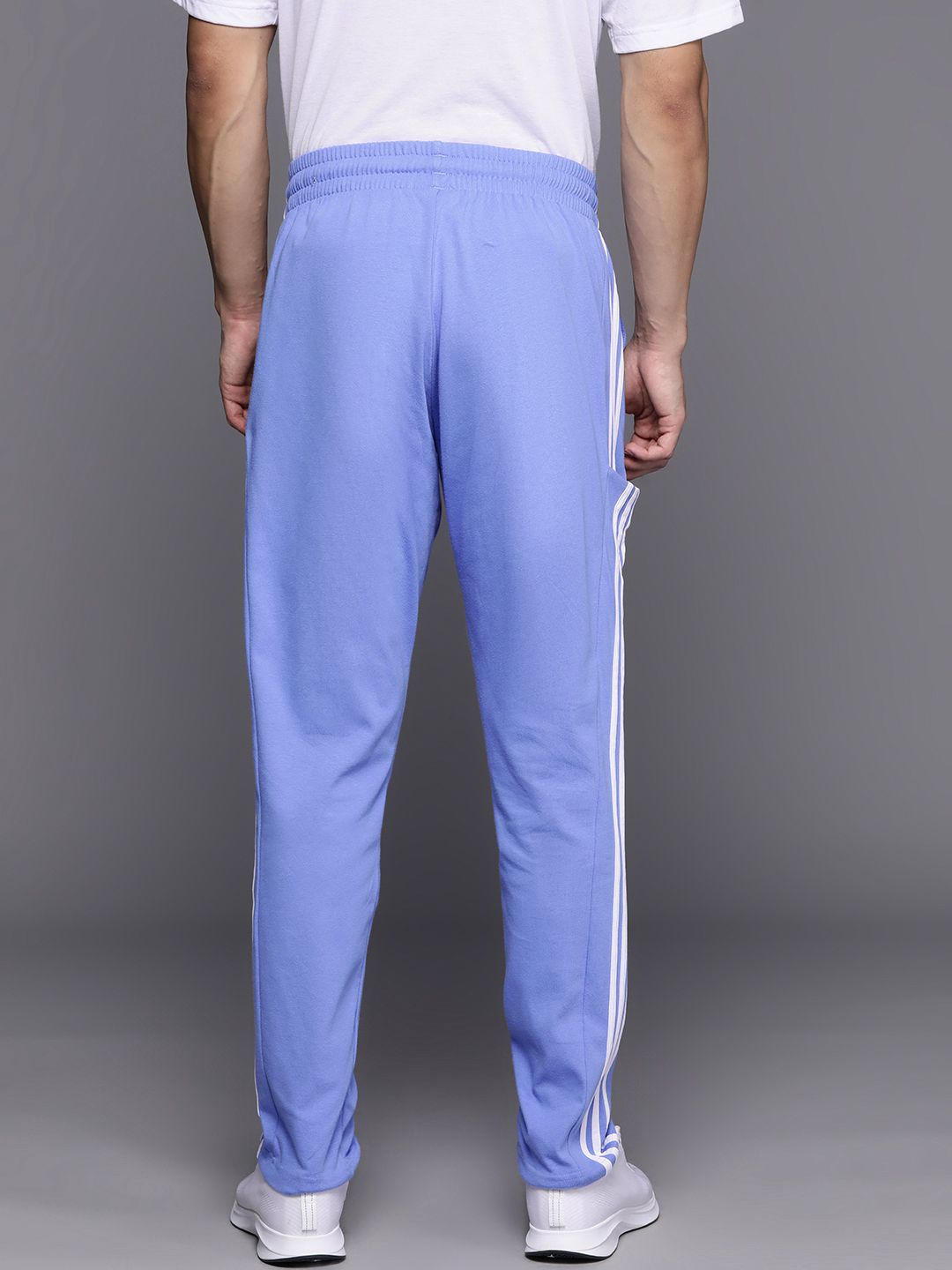  ADIDAS Men Essential Single Jersey Tapered Fit Open Hem 3-Striped Track Pants