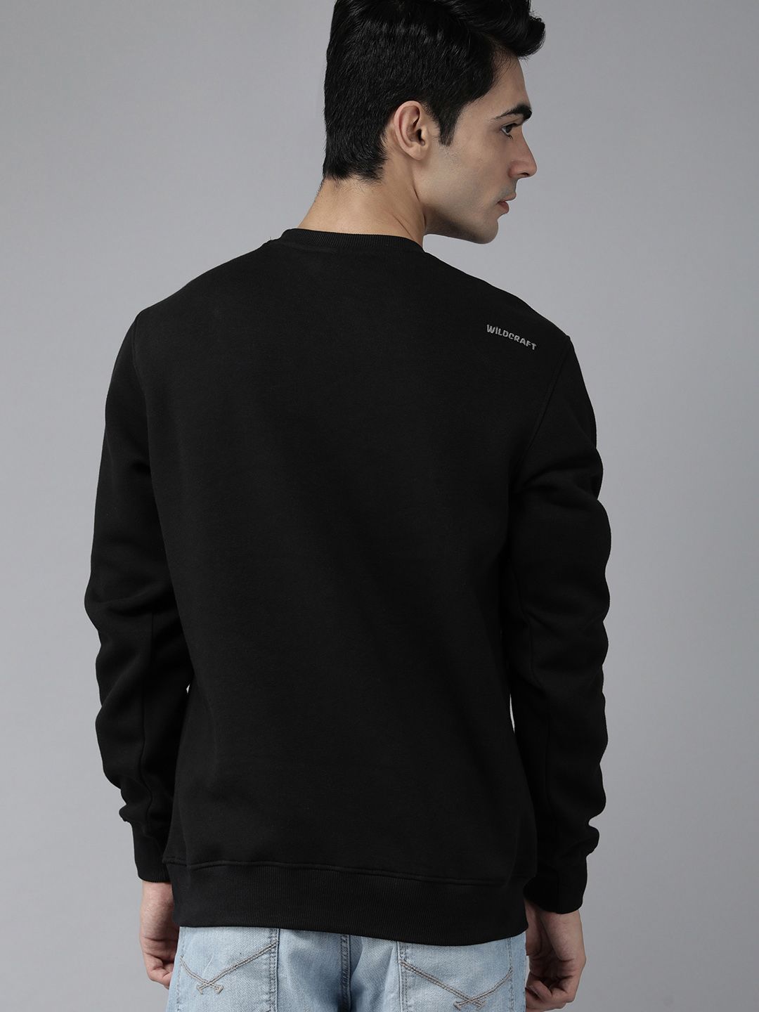  Wildcraft Men Black Solid Sweatshirt