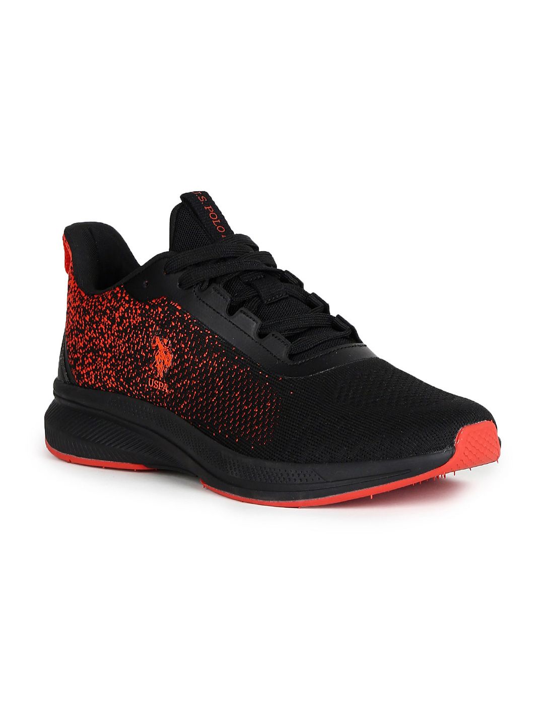 U.S. Polo Assn. U S Polo Assn Men Black Textile Walking Shoes