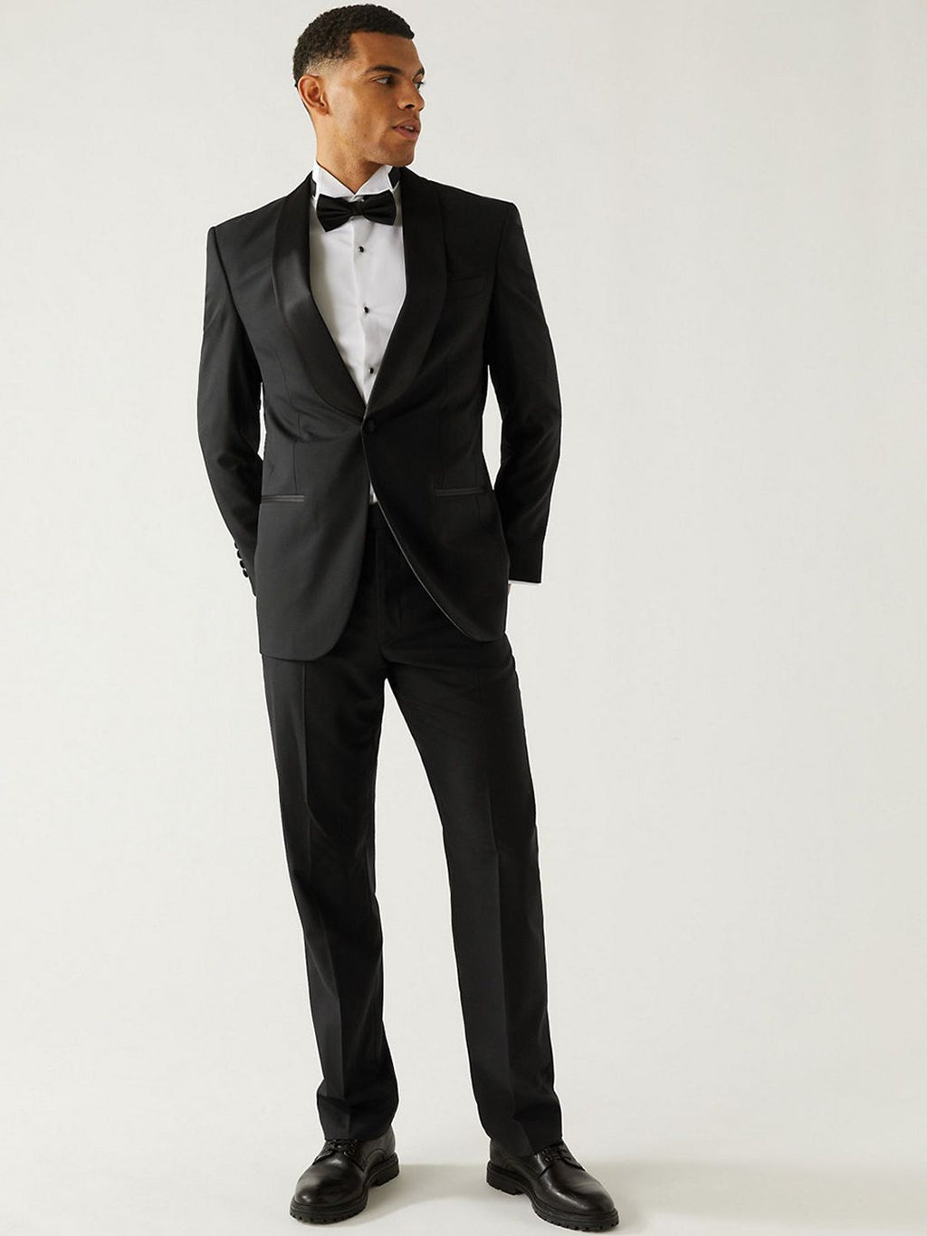  Marks & Spencer Men High-Rise Formal Trousers