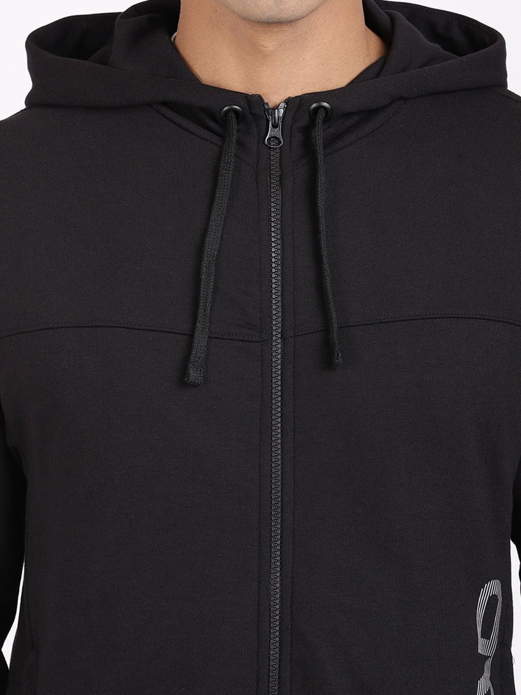  Head Mens Black Solid Hooded Sweatshirt