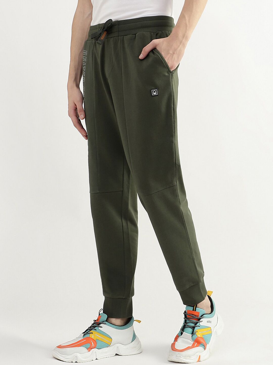  United Colors Of Benetton Men Printed Cotton Joggers